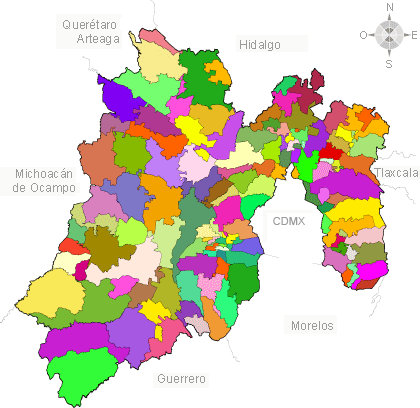 División municipal. Estado de México